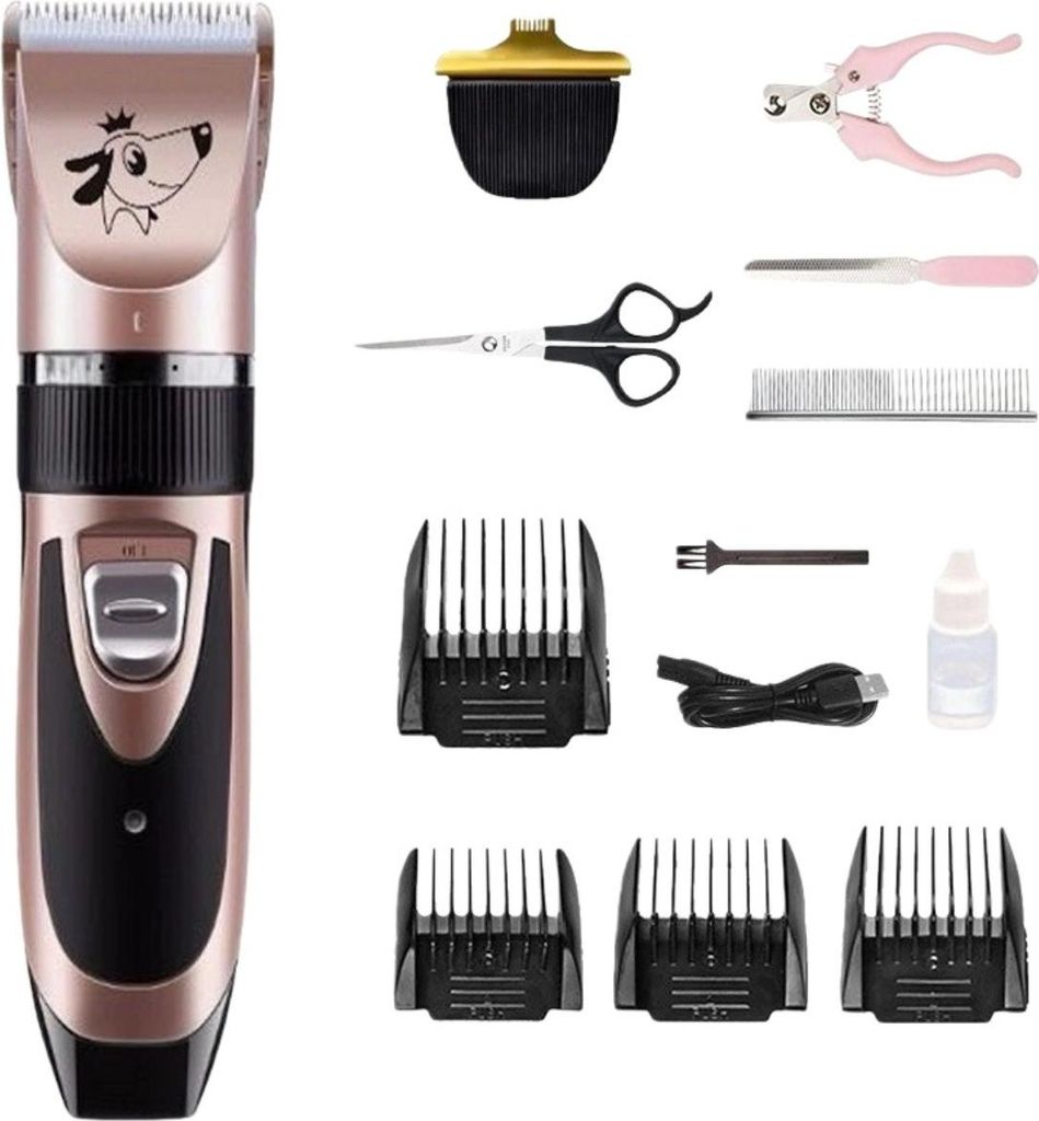 INF Kit tagliacapelli per animali domestici oro rosa con Immagine del prodotto 