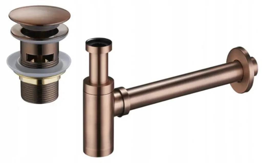 Scarico Lavabo Mexen Rame Antico 7992050-45 Sifone Design e Piletta