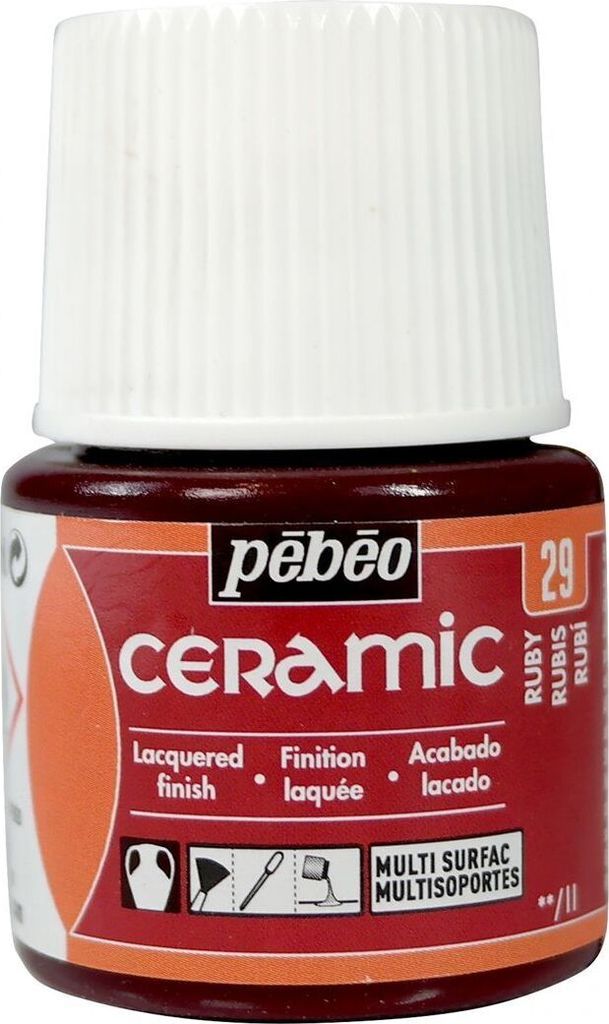 Pebeo Keramikfarbe, 45 ml, 29 Rubin