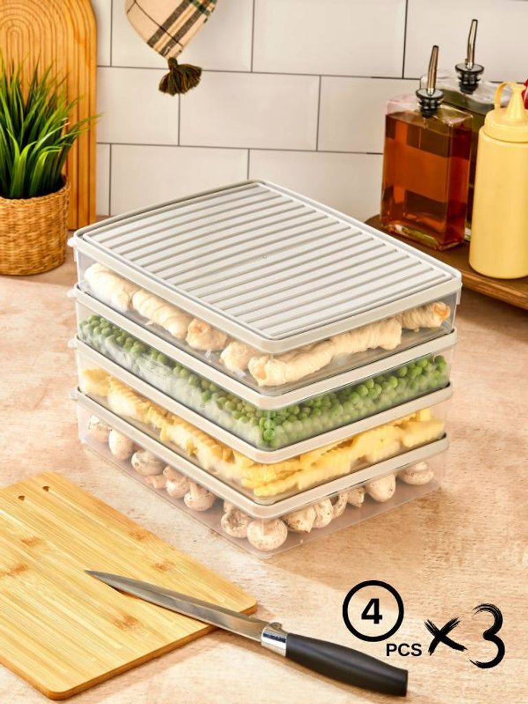 Hermia Concept, VÝTABOX 12'LÝ-KREM 2,8LT, Aufbewahrungsbox-Set (12-teilig), Creme, 100 % KUNSTSTOFF, 27,5 x 5 x 22,5 cm
