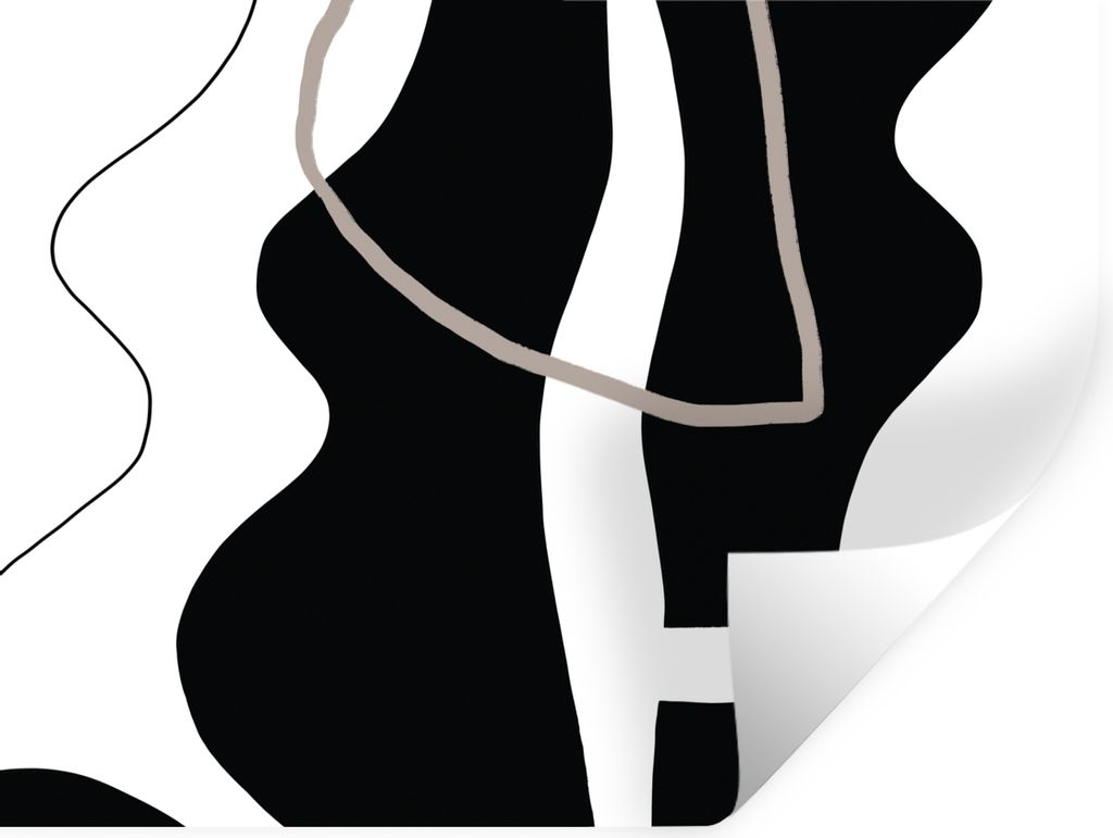 MuchoWow Wandtattoo Wandsticker Wandaufkleber Abstrakt - Minimalismus - Design 80x60 cm Selbstklebend und Repositionierbar - Faltenfrei