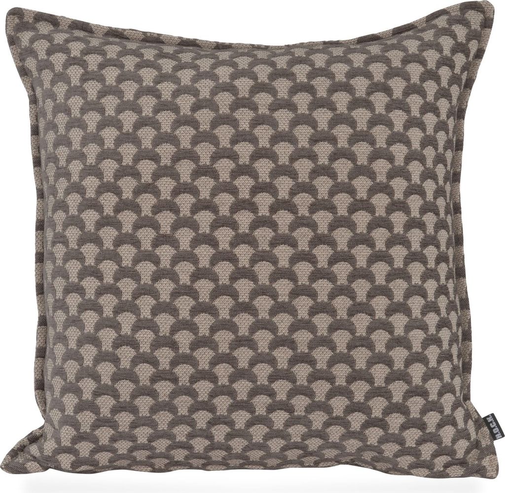 H.O.C.K. Amelie Kissen 50x50cm mit Biese grau Halbmond