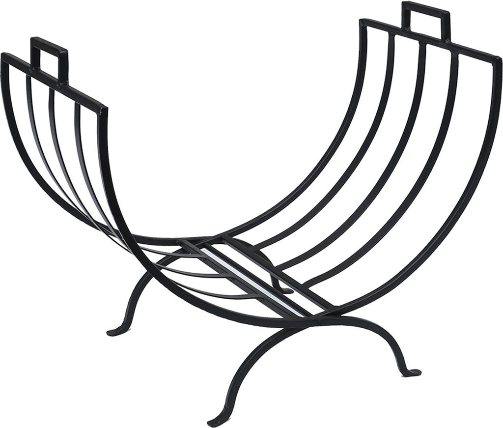 LEX Brennholz-Stapelregal Modell Sabra aus Stahl Farbe schwarz faltbar