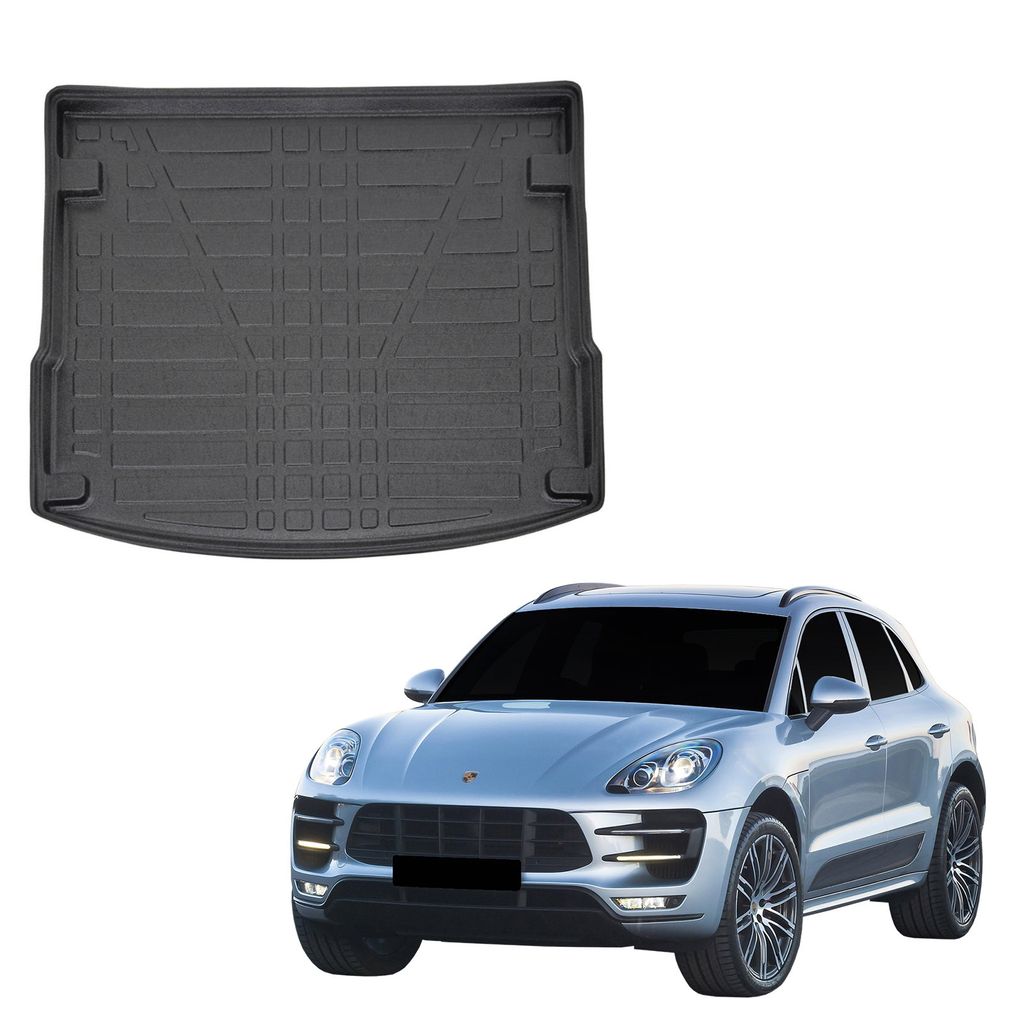 Bac De Coffre Sur Mesure Pour Porsche Macan I (2013-2024) - Caoutchouc TPE, Noir, Neuf