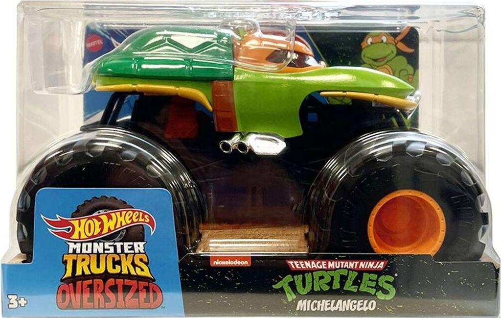 Mattel HYJ15 - Hot Wheels - Monster Trucks Oversized - Teenage Mutant Ninja Turtles - Michelangelo