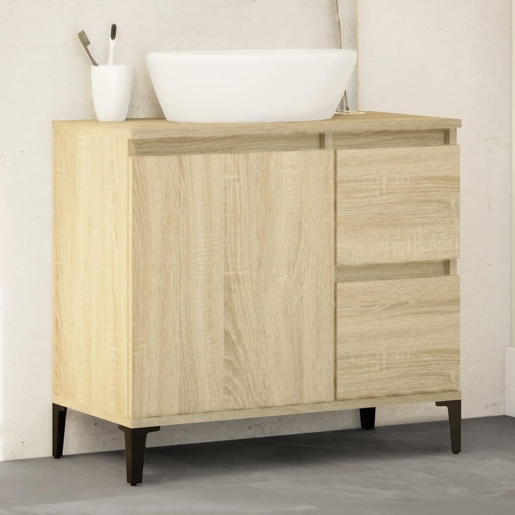 Maison Exclusive - Badschrank Sonoma-Eiche 65x33x60 cm Holzwerkstoff