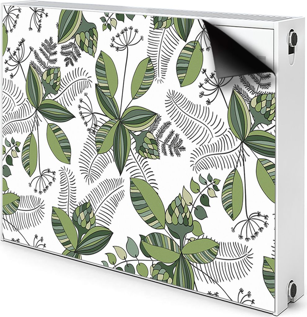 Magnet Heizkörperverkleidung Heizkörper-Abdeckung Heizung Heizkörper 110x60 cm - Botanisches Muster