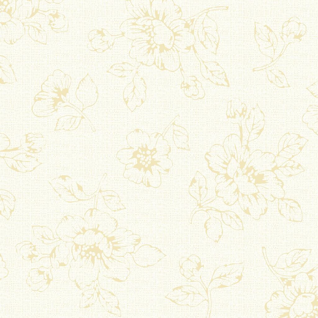 Spanlin-Bio Serviette Rita in Champagner-Beige, 40 x 40 cm, 1/4 Falz, 30 Stück - zartes Floraldesign