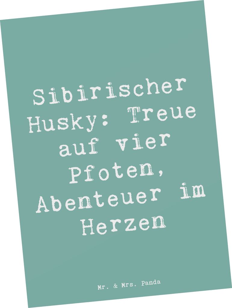 Mr. & Mrs. Panda Postkarte Spruch Sibirischer Husky - Produktbild 