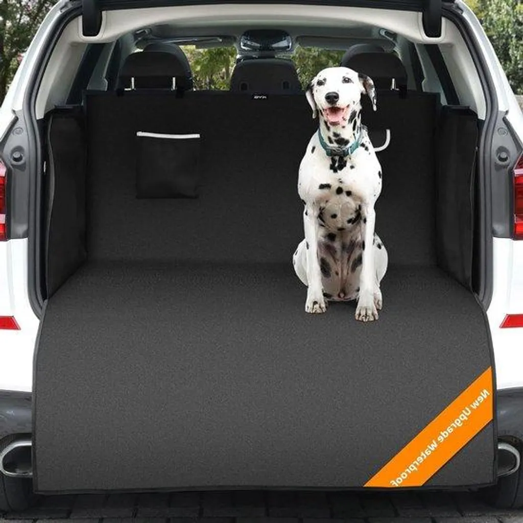 Tapis de coffre imperméable avec 2 poches de rangement pour SUV et Break
