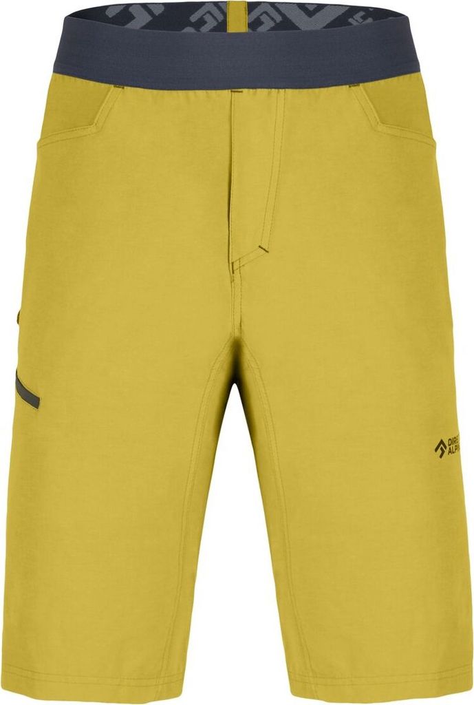Klettershorts "Solo" in Gelb von DirectAlpine; mit zwei Taschen und elastischem Bund.