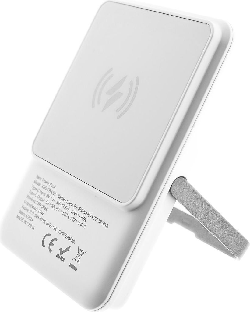20W Premium Magnetische Drahtlose Powerbank – 5000mAh Weiß