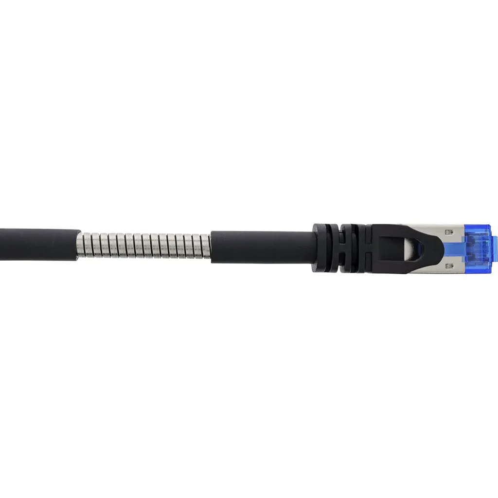 InLine Cavo Patch Armato Cat.6A 3m U/FTP Nero | Blindato Anti-Roditore - 2