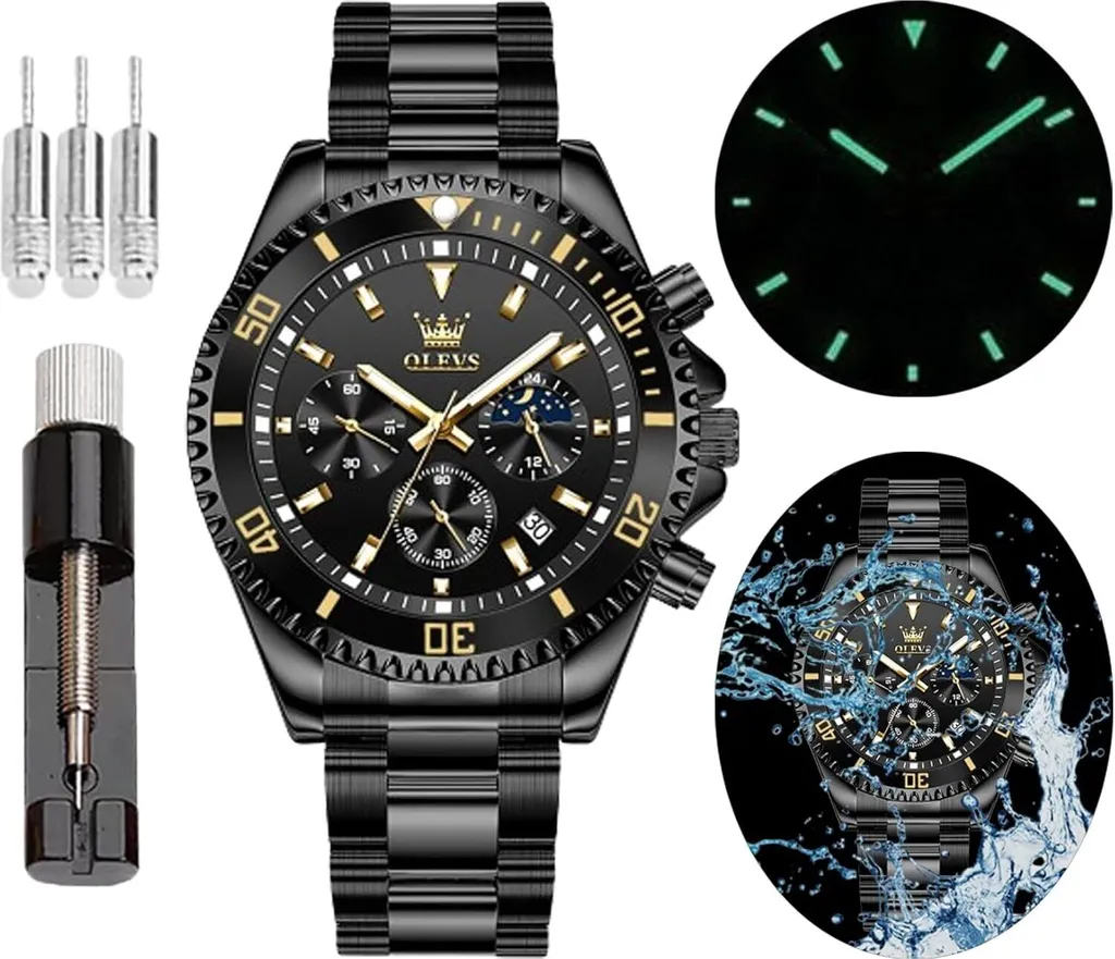Orologio Uomo Acciaio Diamanti Street Style - Look Multifunzione Top