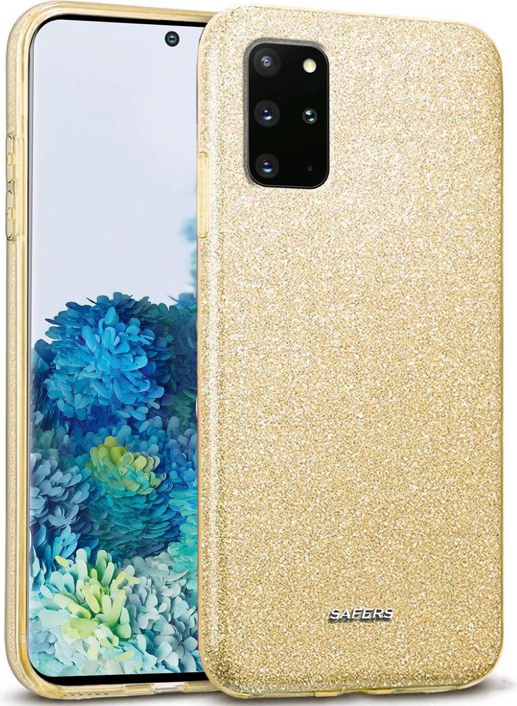 Handy Case für Samsung Galaxy S20 Plus Hülle Glitzer Cover TPU Schutzhülle, Gold