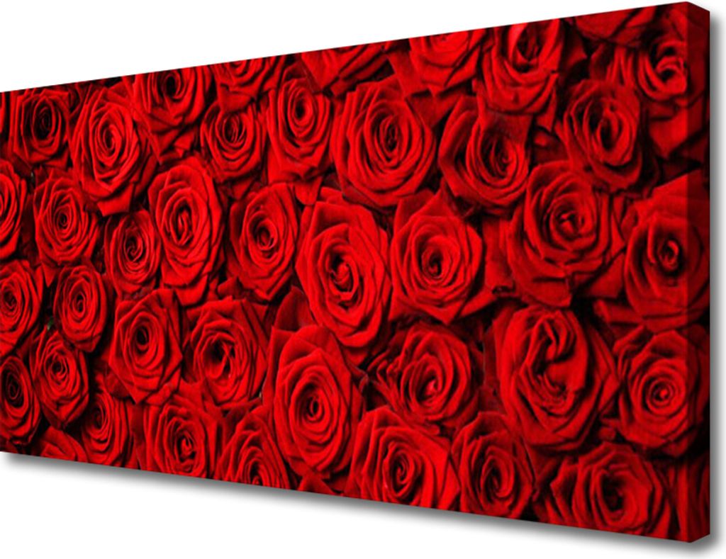 Tulup Leinwand-Bilder 100x50 Wandbild Canvas Kunstdruck Roses Pflanzen