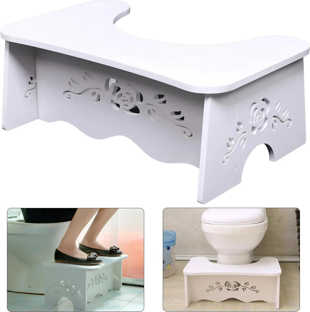 Tabouret de WC contre la Constipation - Position Naturelle MDF Blanc - 2