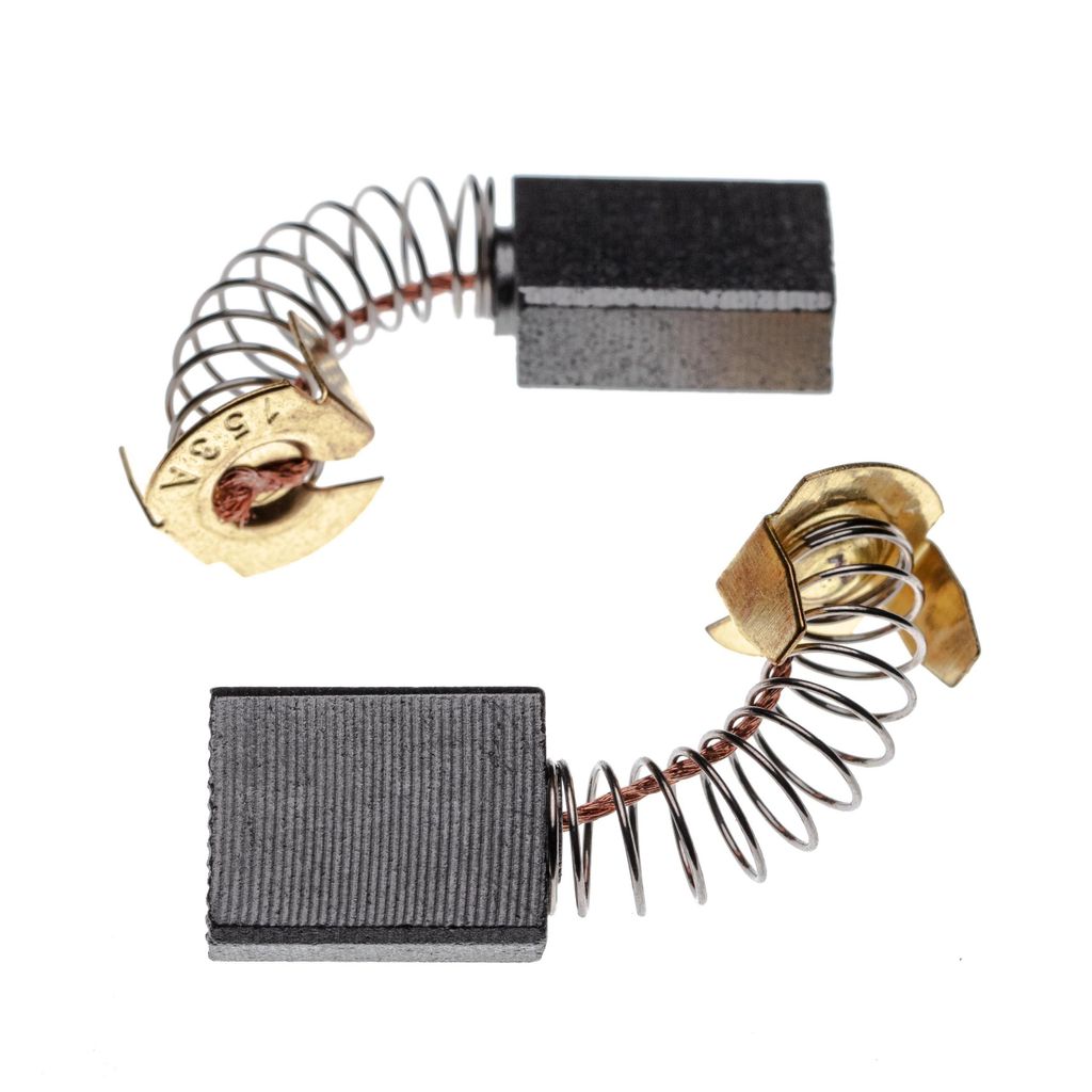 vhbw 2x Kohlebürste 6,5 x 13,5 x 17mm Ersatz für Makita CB-155, 181048-2 für Elektrowerkzeug - 22mm Feder