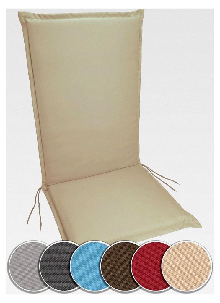 Hochlehner Auflage 100% Wasserdicht 120 x 50 - Polsterauflage extra dick 9cm - Sitzauflagen für Gartenmöbel, Sitzpolster für Gartenstuhl - Sitzk...