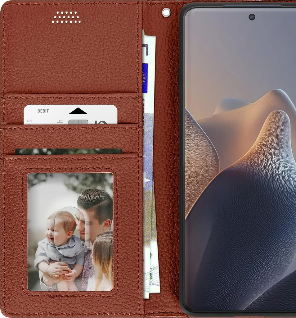 Custodia Portafoglio In PU Con Motivo Floreale Per Motorola Edge 50 Fusion – Tracolla E Cerniera Inclusa - 4