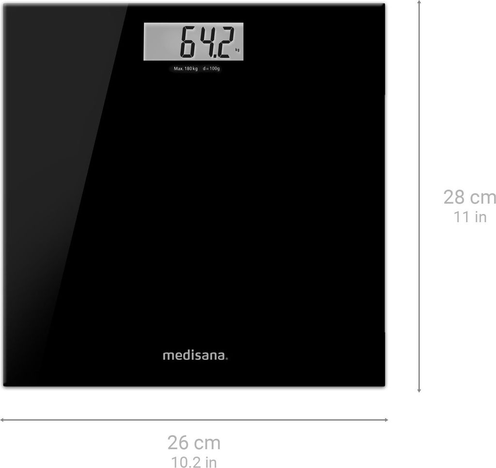 A black digital bathroom scale with a display showing a weight.