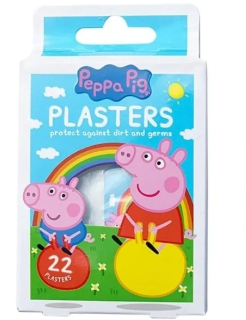 Pansements Peppa Pig anti-douleur au retrait - 22 Patchs doux spécial