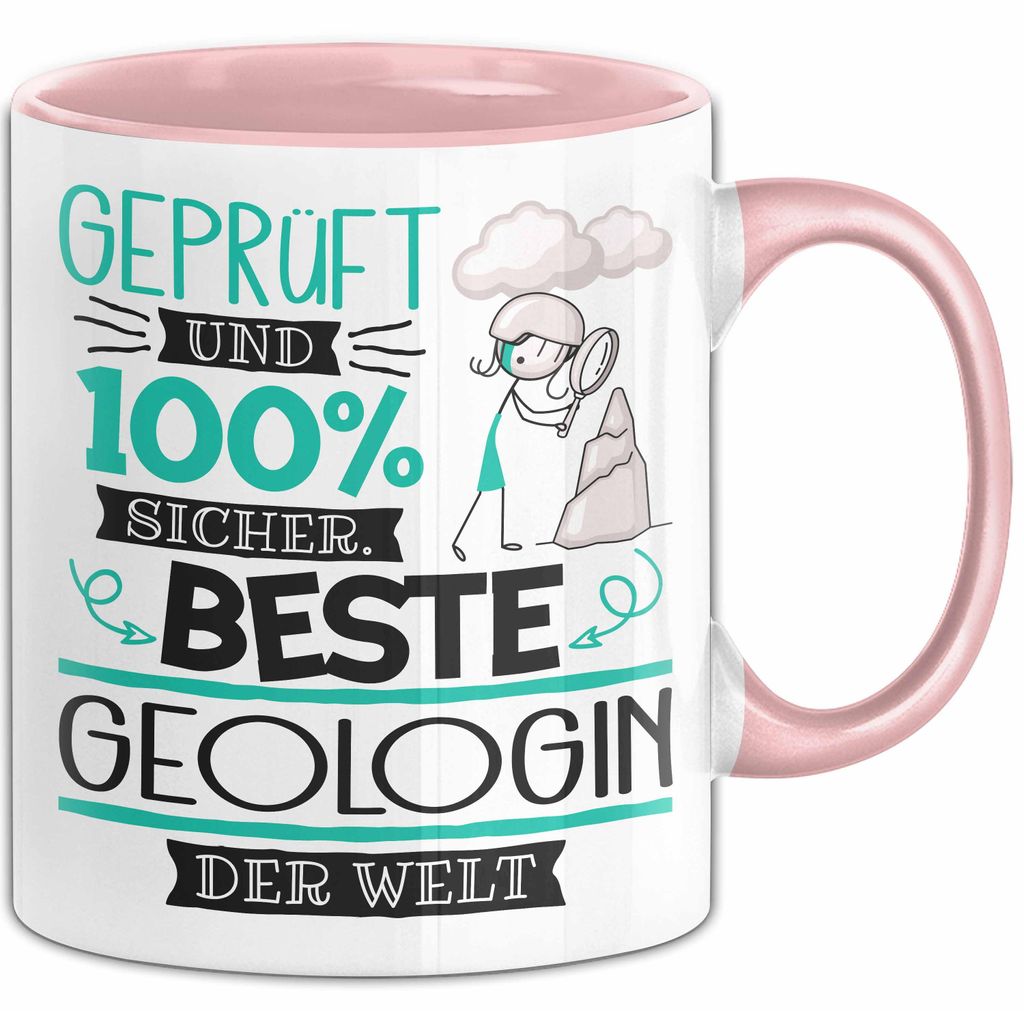 Beste Geologin Der Welt Tasse Geschenk für Eine Geologin Und Sicher Geschenkidee Geburtstag Weihnachten (Rosa)
