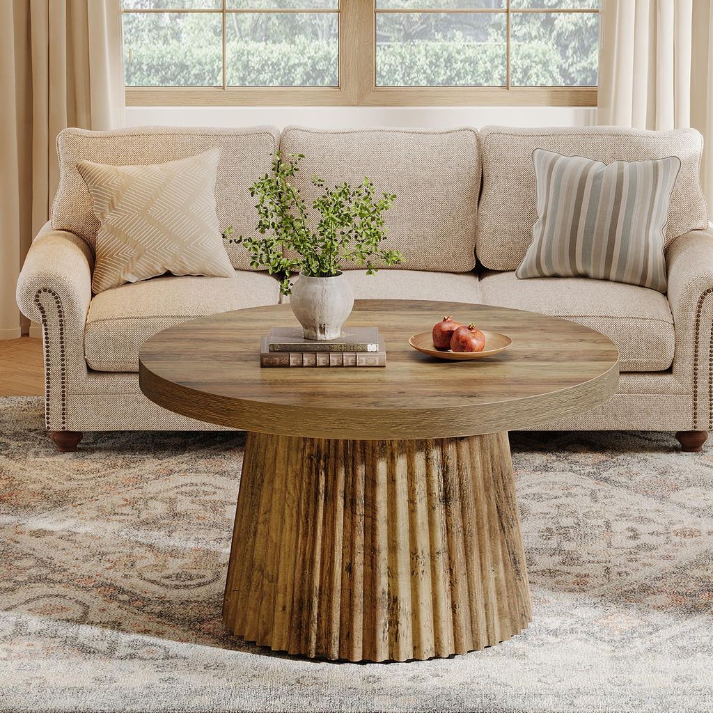 A living room scene with a couch and coffee table.
