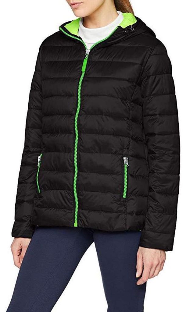 Result Urban Snowbird Damen Steppjacke mit Kapuze FK654 (L) (Schwarz/Limette)