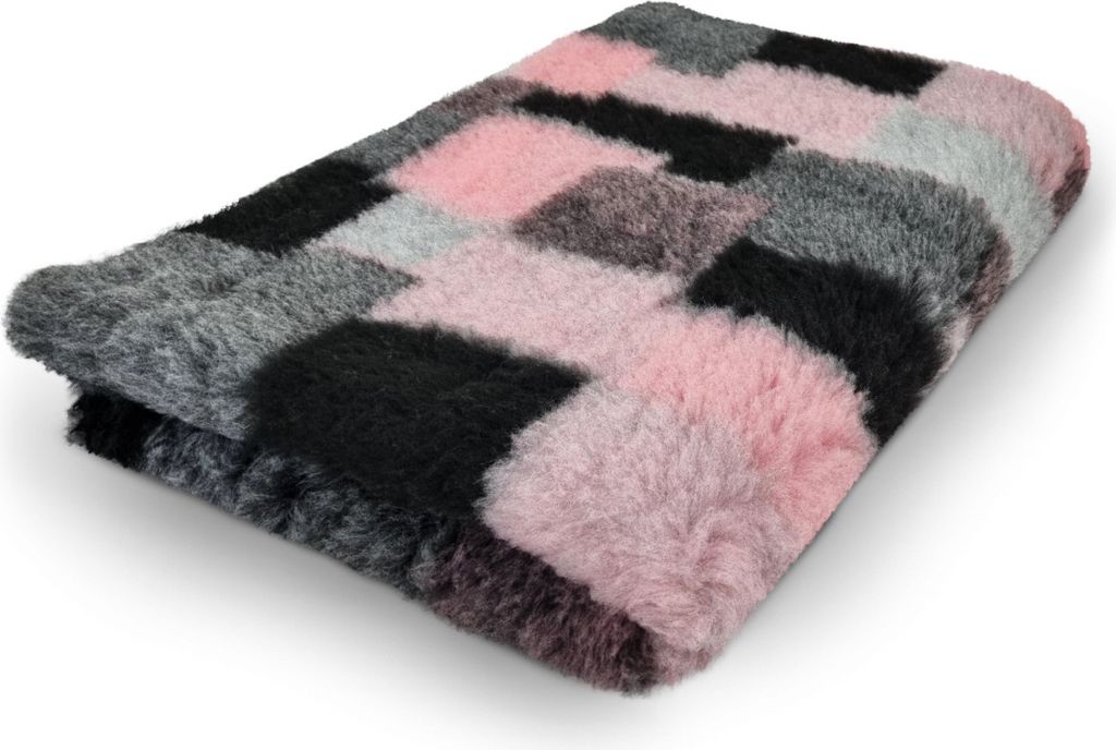 Vet Bed mit Antirutschbeschichtung Patchwork rosa 150 x 100 cm