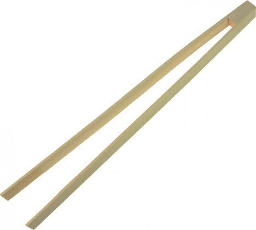 Grillzange Holzzange Wurstzange Küchenzange Kochzange Holz Grill Zange 40 cm