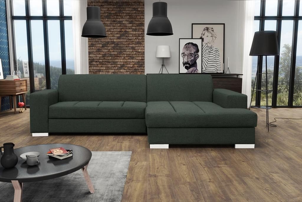 Ecksofa Sofa Couch Schlaf Polster Eck Garnitur Wohnlandschaft Bett Couchen Sofas