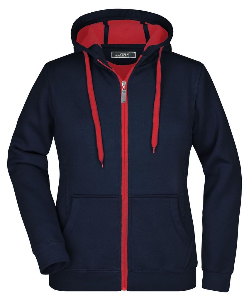 James and Nicholson - Jacke für Damen LT5350 (M) (Marineblau/Rot)