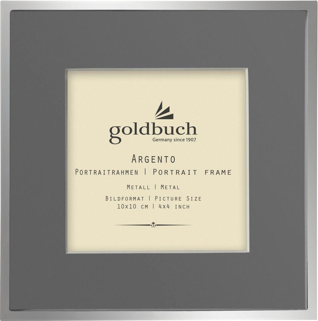 Goldbuch Metallrahmen Argento Silber Grau 15,5x15,5x2,5 cm