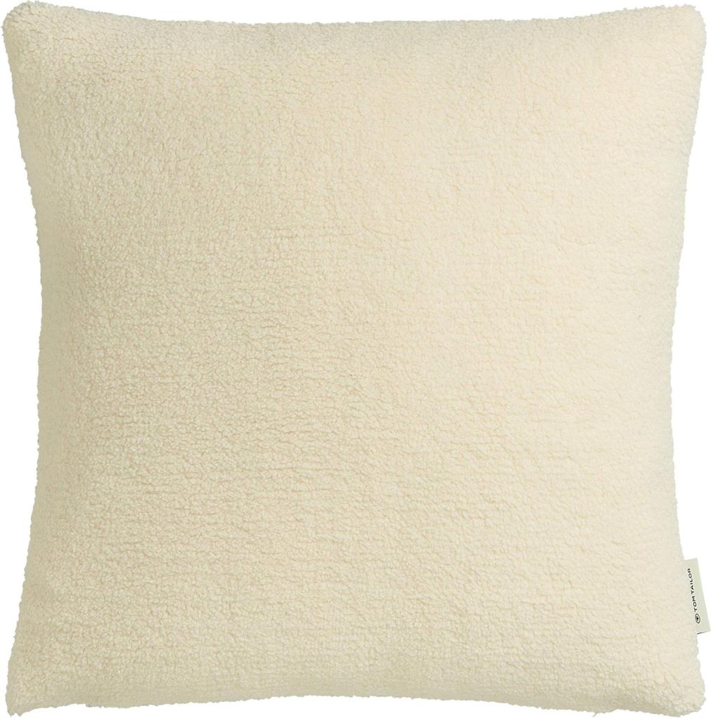 TOM TAILOR Zierkissenhülle TEDDY Creme 45 x 45 cm