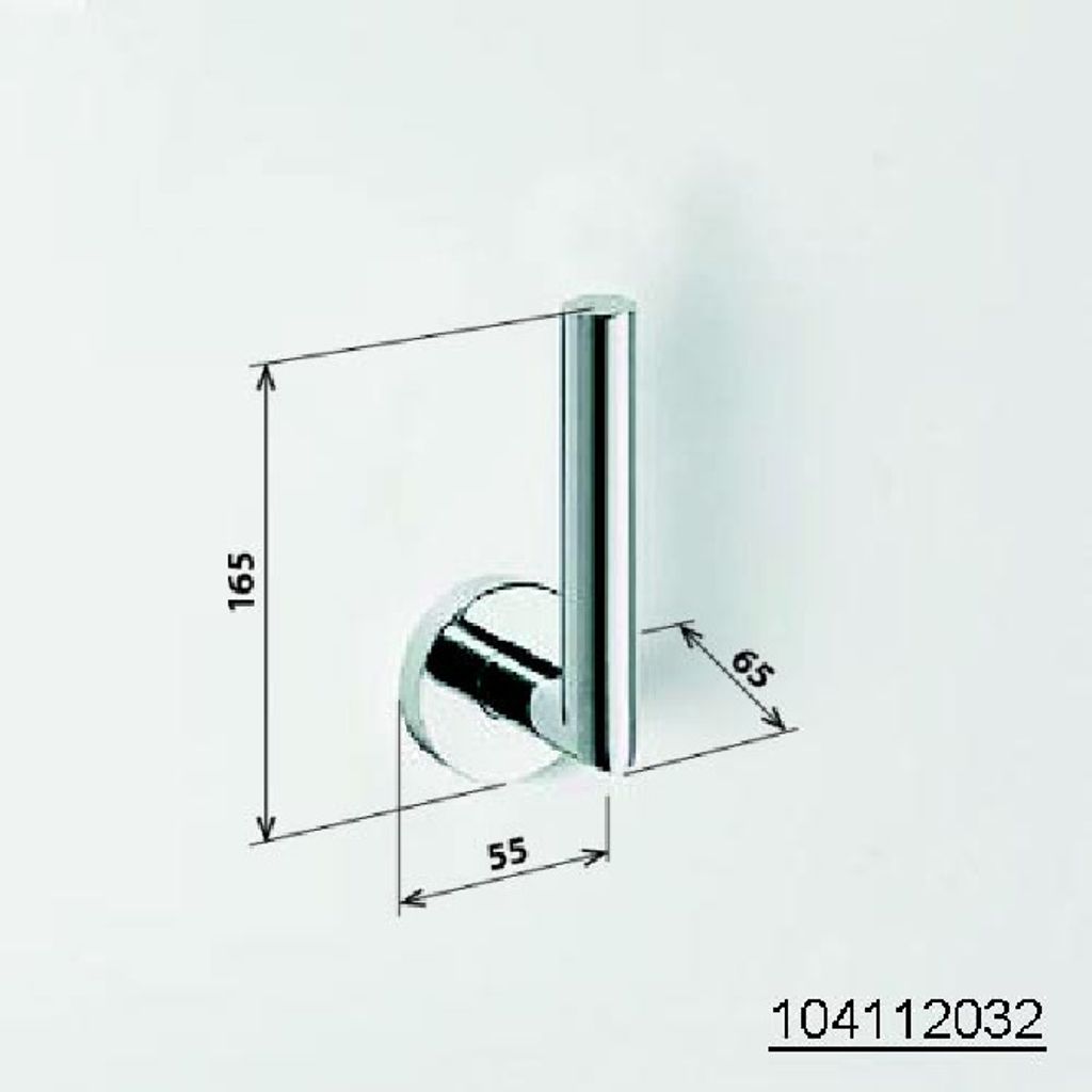 Bemeta Omega Ersatz-Toilettenpapierhalter 550 x 70 x 165 Produktbild 