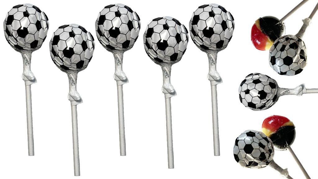41,12€/KG Fußball Lutscher 10 Stück / 170 Gramm in Produktbild 