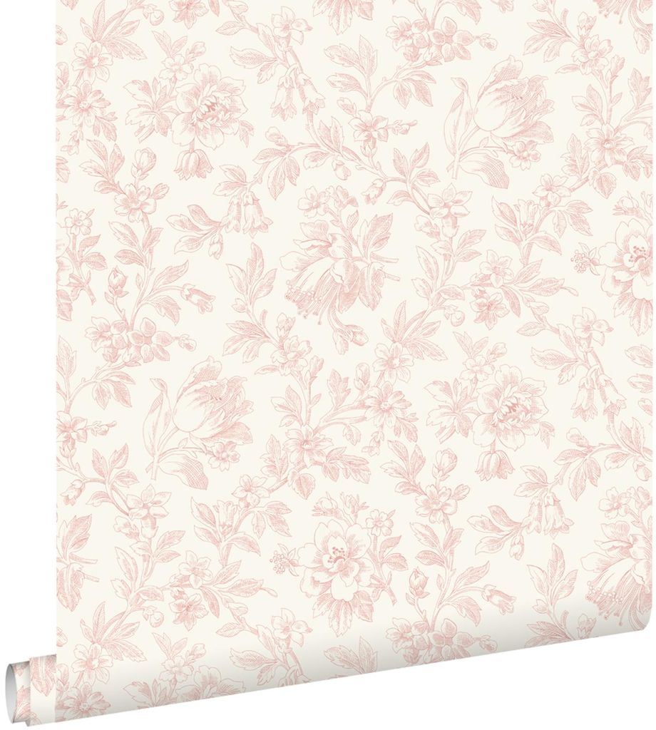 Tapety ESTAhome, elegantný kvetinový vzor, svetloružová Obrázok produktu 