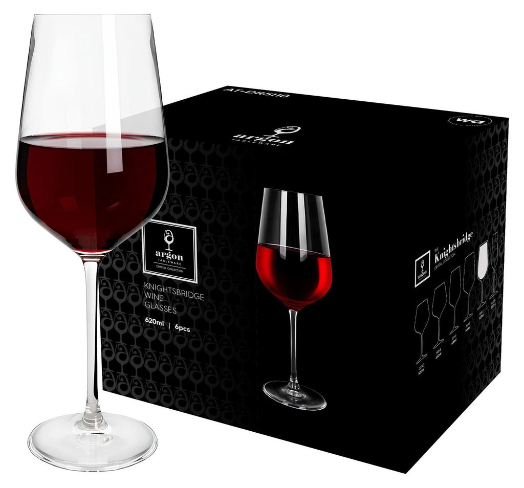 Argon Ta Knightsbridge Kristall-Rotweingläser – 620 ml – 24er-Pack