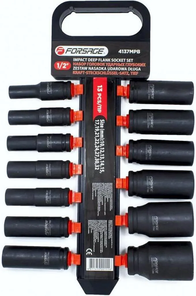 Set di chiavi a bussola lunghe 1/2"" 10-32mm