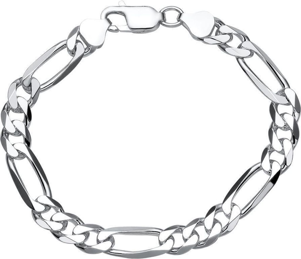 925 Silber Figaroarmband Silber 8mm Länge wählbar FA0080 (Länge: 23cm)