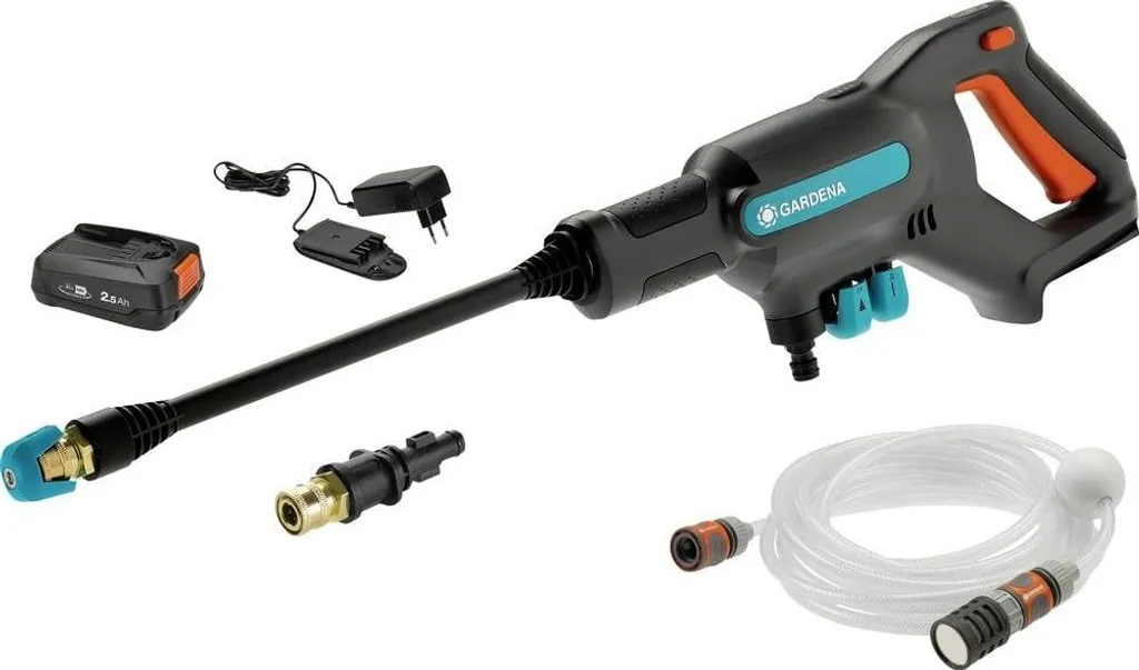 Nettoyeur portable Gardena AquaClean 24/18V P4A pour vélo, camping, jardin