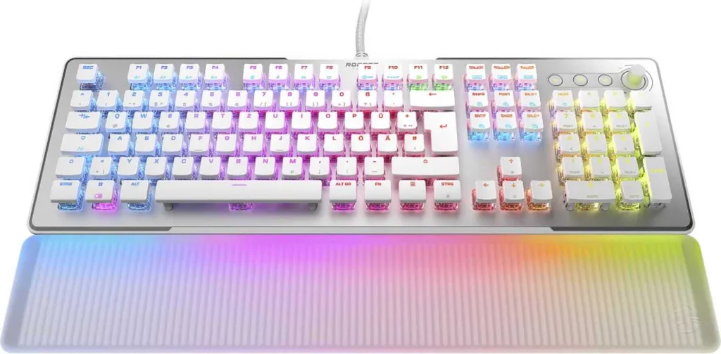 Roccat Vulcan II Max Blanc - Clavier de jeu mécanique RGB haute performance