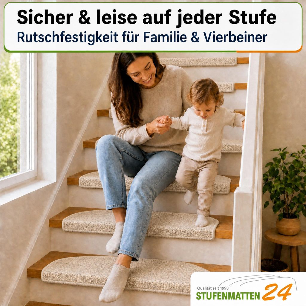 Stufenmatte Rambo New Halbrund - Beige 1 Stück Produktbild  KI-generiertes Bild