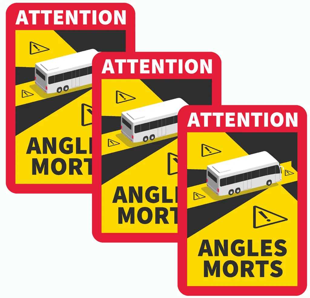 IWH 97612 Kit 3 Signalisations Angles Morts avec 1 Aimant et 2 Adhésifs