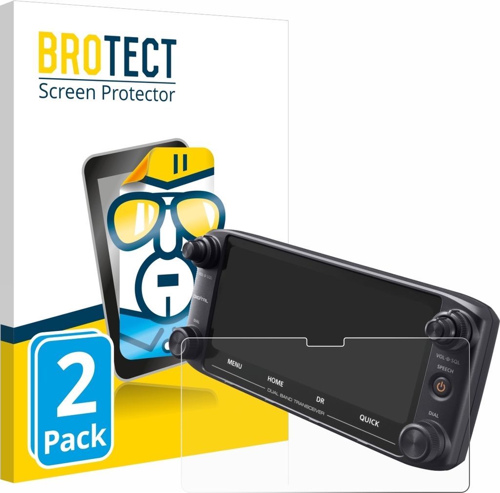 2x Für Icom ID-5100 Schutzfolie BROTECT Displayschutz Display Schutz Folie Klar Transparent