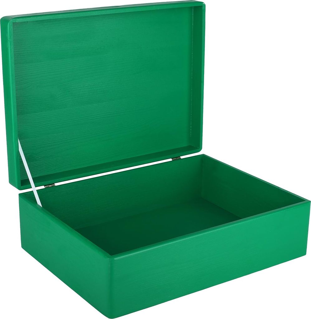 Creative Deco Boite de Rangement en Bois Vert 40 x 30 x 14 Image du produit 