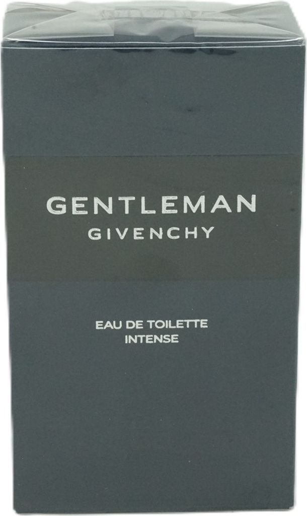 A close-up shot of the front of a perfume box.
