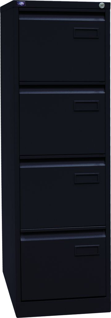 Bisley Hängeregistratur Schrank Light - 4 Schübe - Farbe: Schwarz