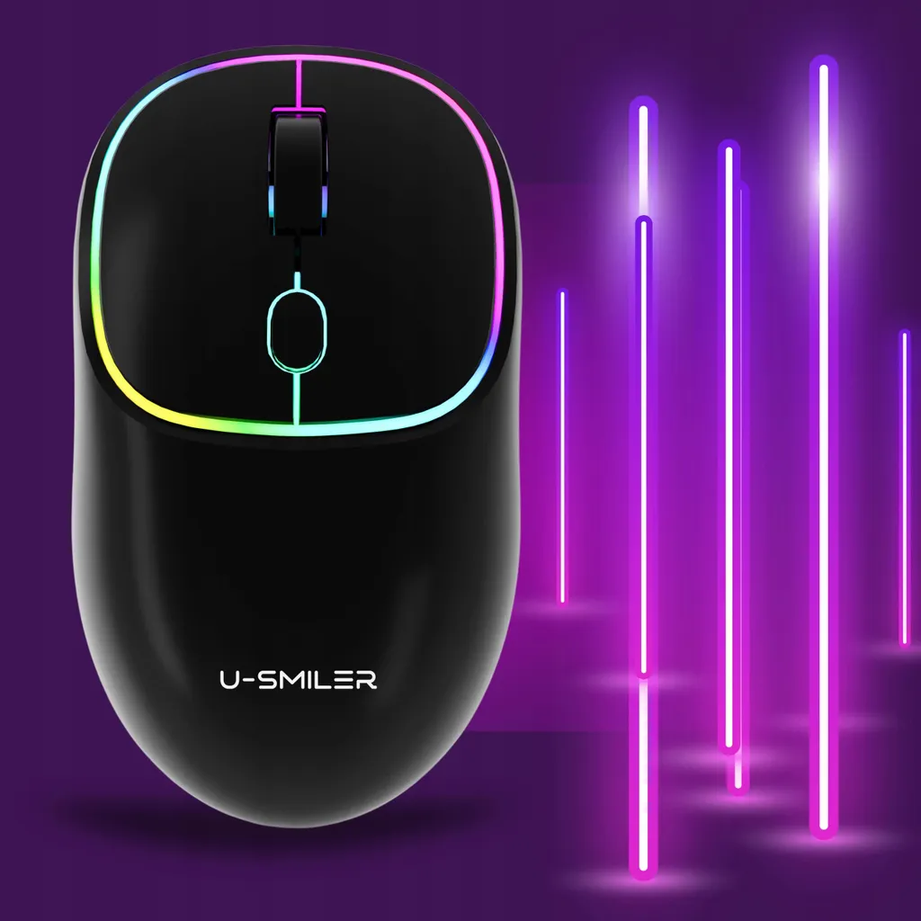 Souris rechargeable silencieuse à LED 1600 DPI pour PC et portable